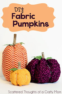 Spruce up your Fall Table with this quick and easy tutorial on How to Make Fabric Pumpkins. #falldecor #fabricpumpkins