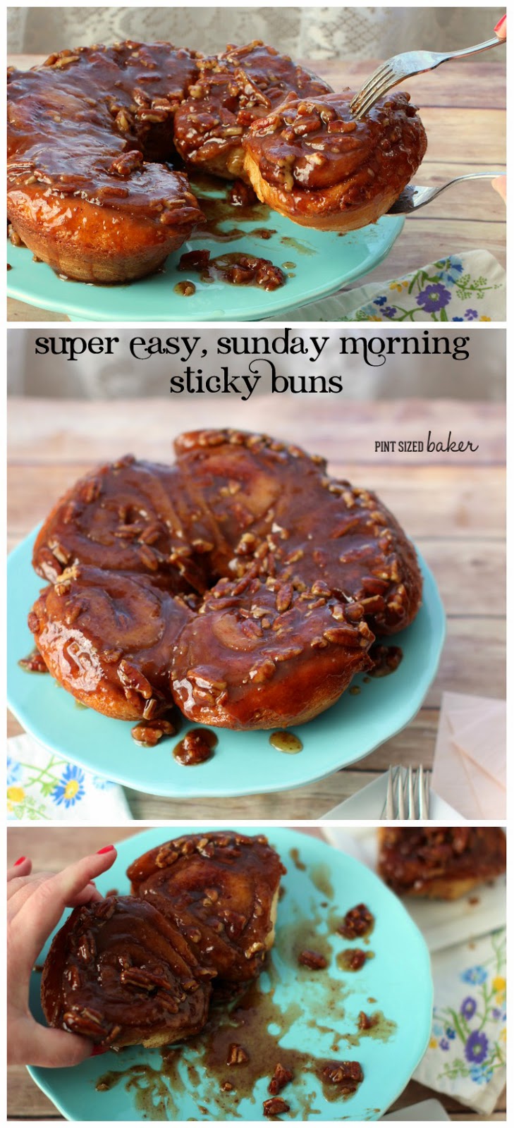 Quick and Easy, Sunday Morning Sticky Buns are perfect for me when I don't have time to bake from scratch!