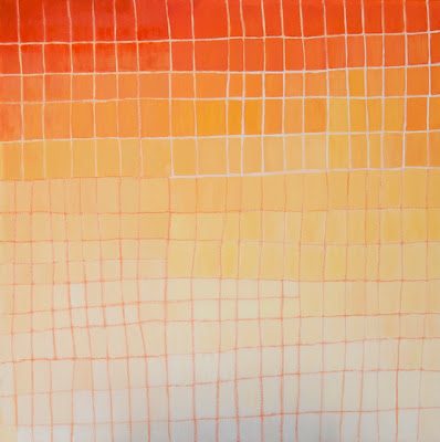 Daily Painters Abstract Gallery: ORANGE GRID, original ...