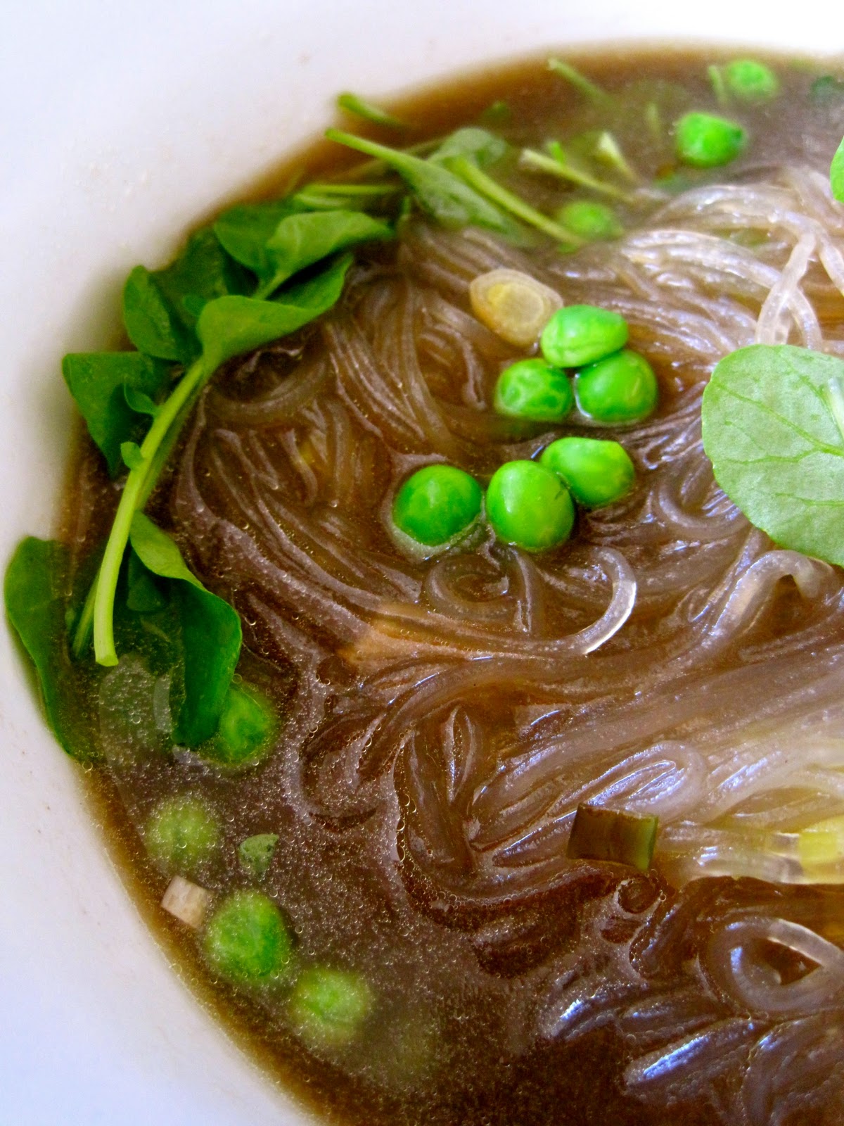 Glass Noodle Soup with Watercress and Peas Real Convenience Food