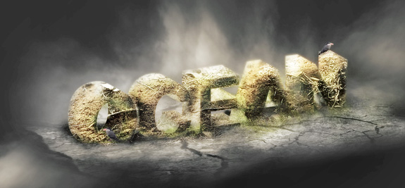 occean 3d text photoshop 30 Striking 3D Text in Photoshop Tutorials