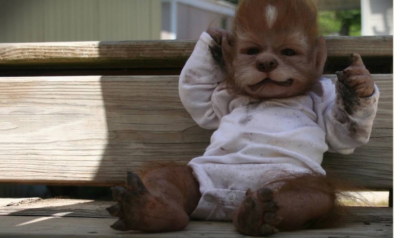 realistic werewolf baby
