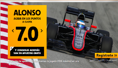 betfair Alonso o Sainz Jr puntuan cuota 7 GP F1 España 10 mayo 2015 betfair Alonso o Sainz Jr puntuan cuota 7 GP F1 España 10 mayo 2015