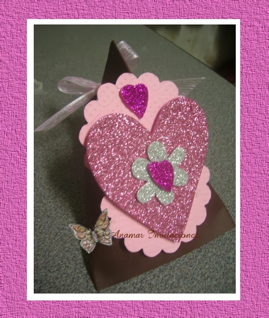 Dulcera con corazón ~ anamar invitaciones Dulceros de amor y amistad