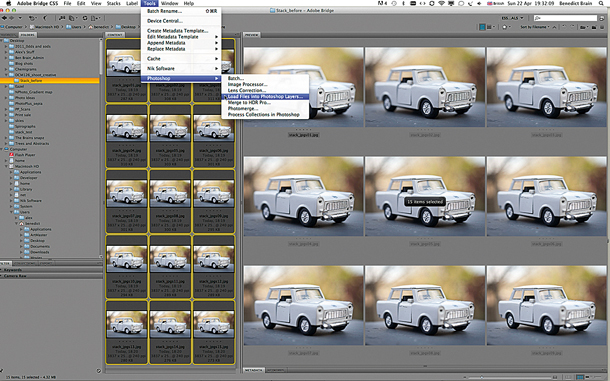 Focus Stacking: open your images on the computer Focus Stacking: open your images on the computer