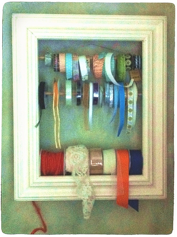 Art as Usual Vintage Frame Spool Holder DIY