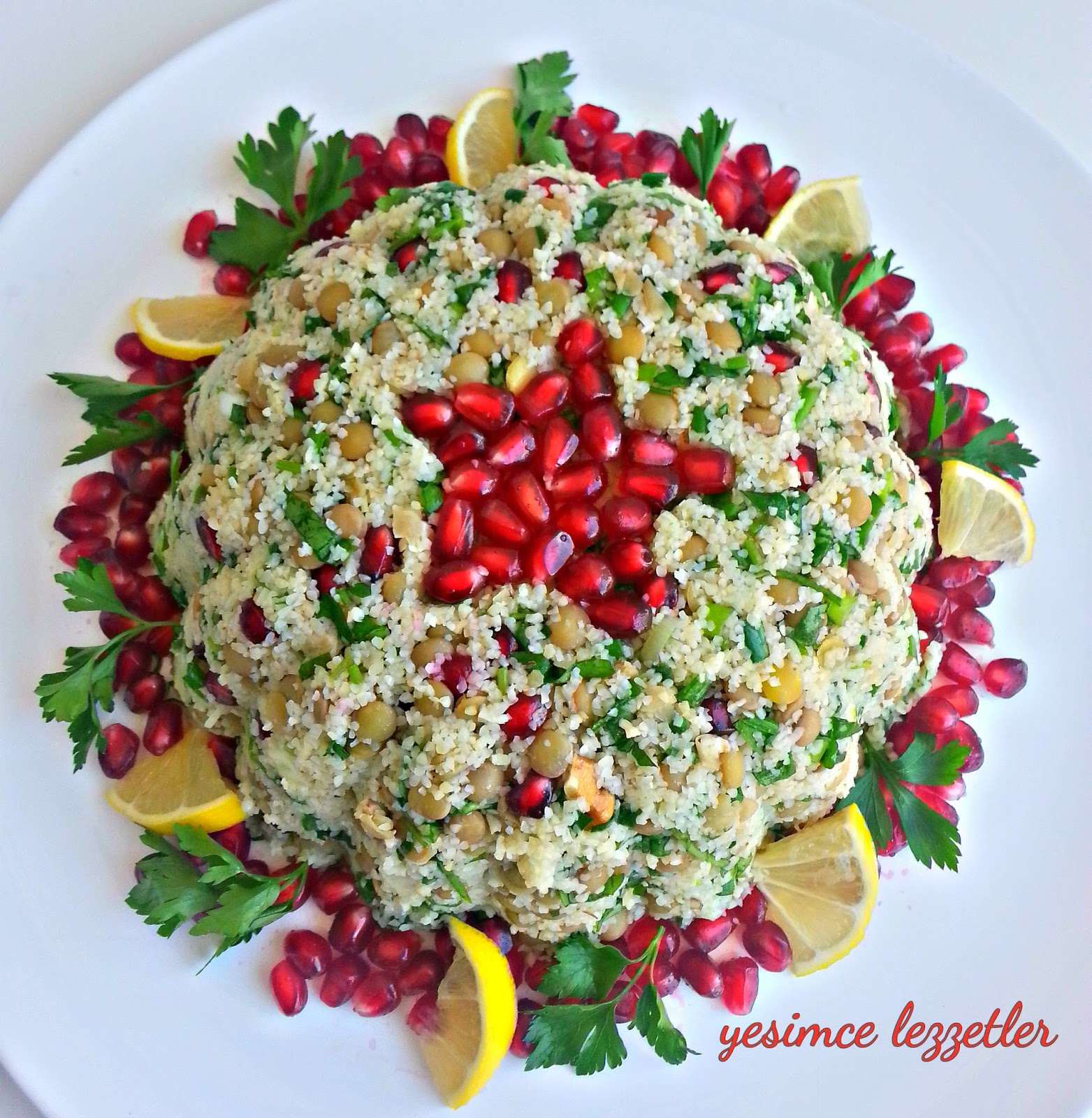 Bulgurlu Yeşil Mercimek Salatası Bulgurlu Yeşil Mercimek Salatası
