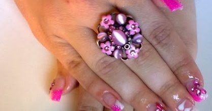 Pink Nail Art Designs For Ladies