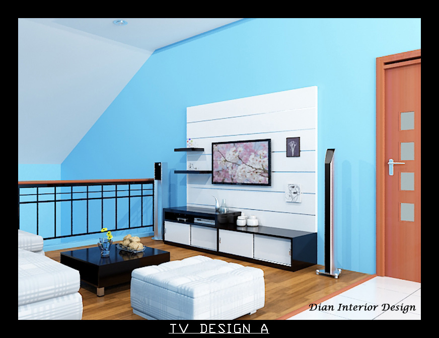 tv background minimalis dian interior design hpl sheet design