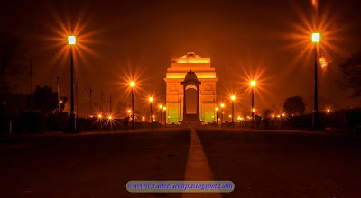 Beauty of India Gate at night