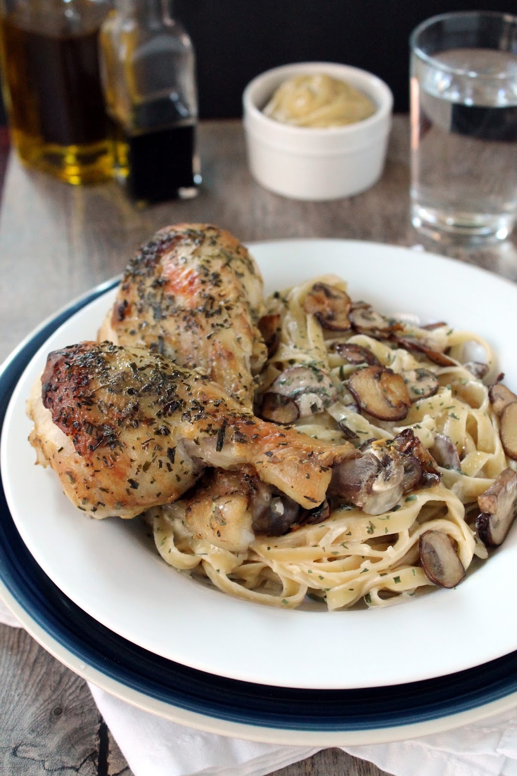 TarragonDijon Roasted Chicken with Tarragon Cream Pasta