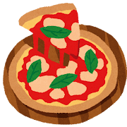 ピザのイラスト「マルゲリータ」