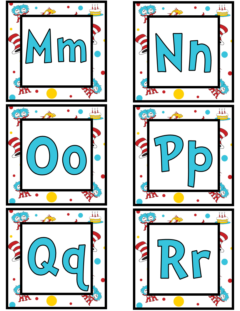 The Teaching Sweet Shoppe! More Seussy Goodness Word Wall Cards in