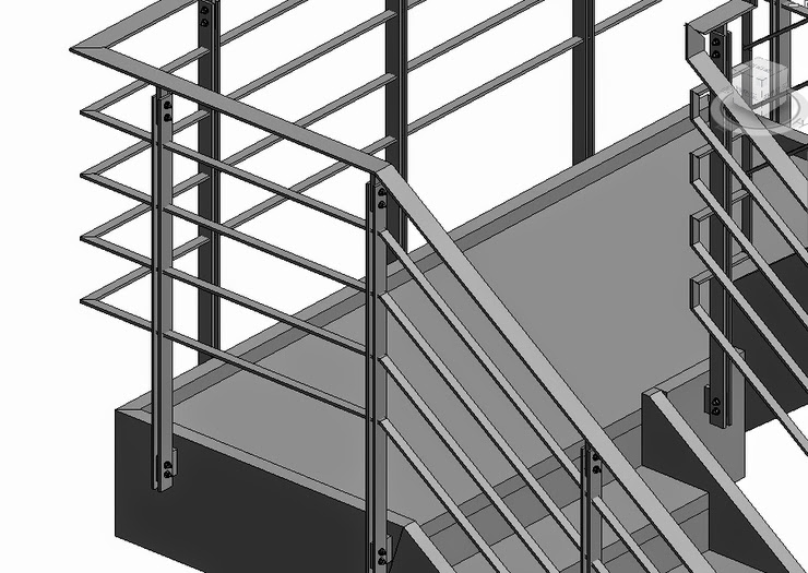 Enjoy Revit Steel Plate Raling (Family Download)