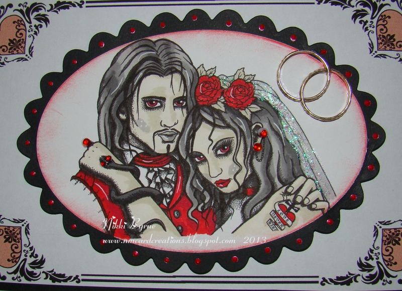 Nikki's Handmade Emporium A Gothic wedding card