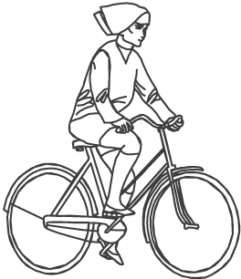 autocad drawing of WOMEN ON BICYCLE.dwg