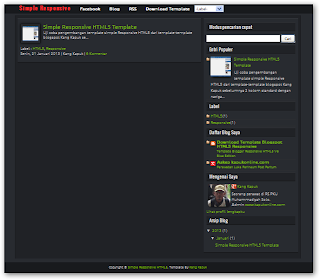 Simple Dark Blogger Template Responsive HTML5 Simple Dark Blogger Template Responsive HTML5