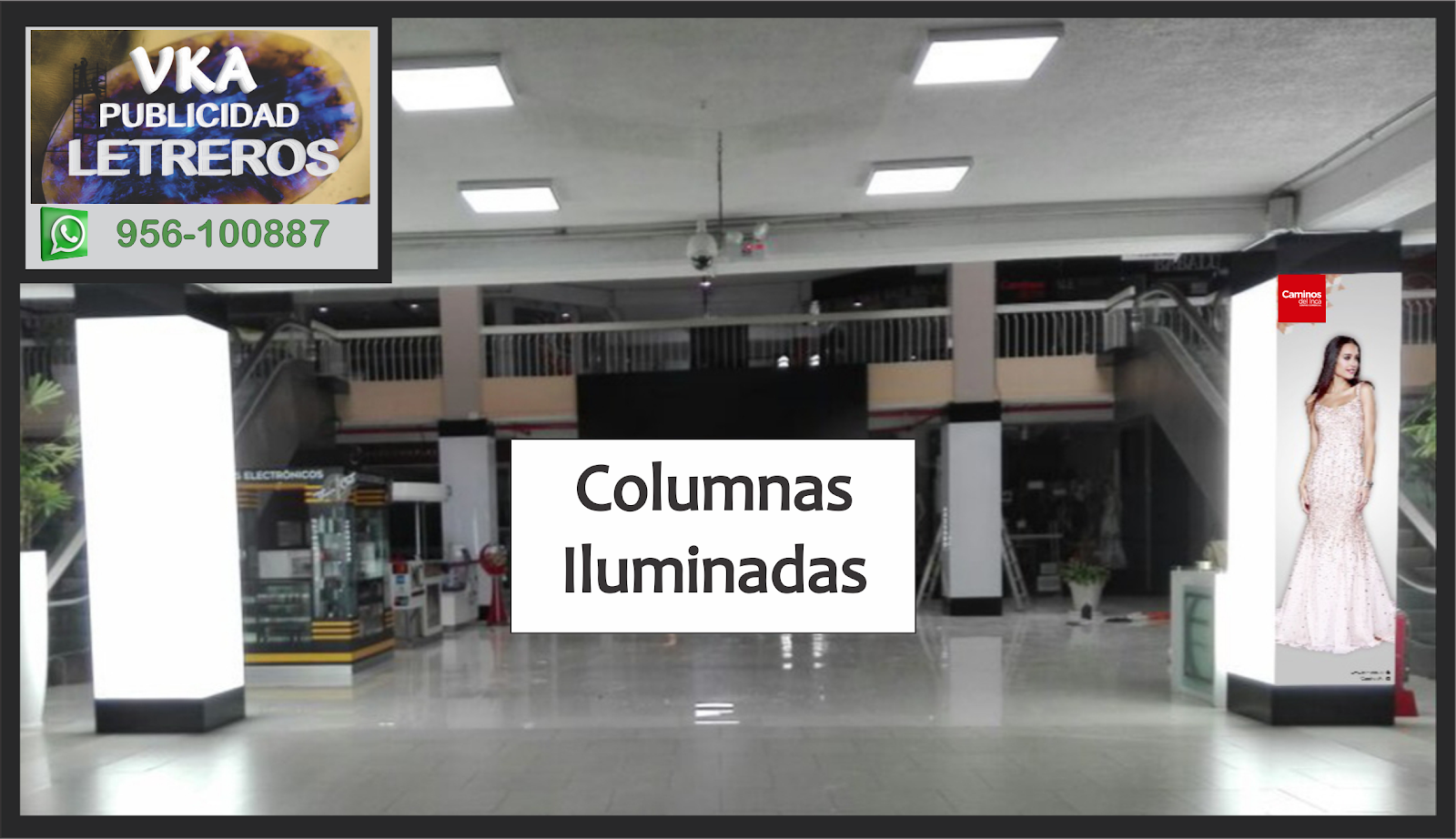 COLUMNAS ILUMINADAS EN ACRILICO