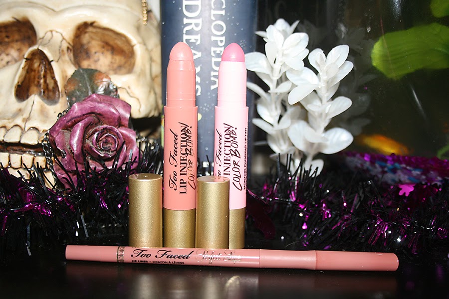 Too Faced Lip Injection Color Bomb and Perfect lips Liner Review