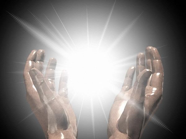 HANDS IN PRAYERS LIGHT