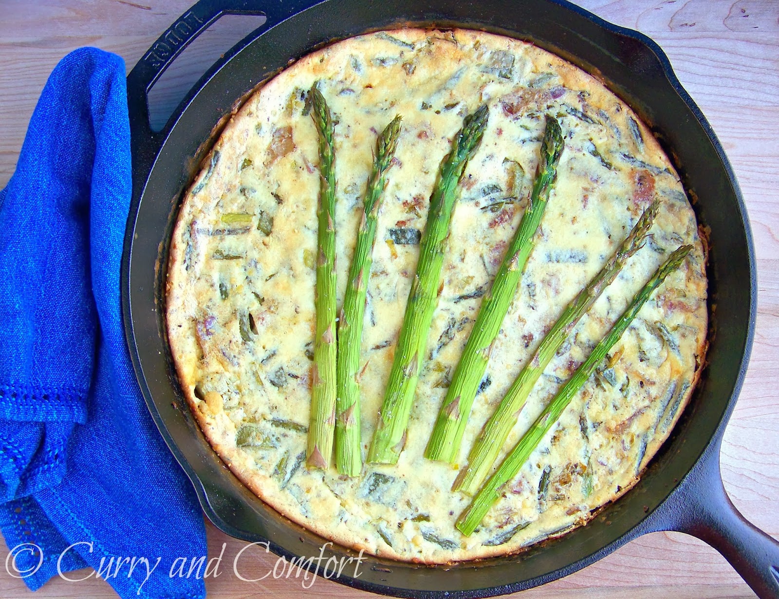 Kitchen Simmer Asparagus and Leek Frittata with Bacon