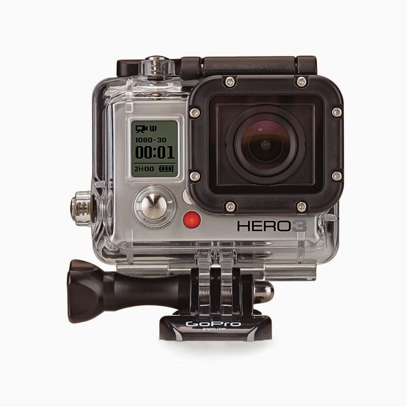 GoPro HD HER04 Black & Silver, HERO3+ Silver, HERO3 White, and the HERO