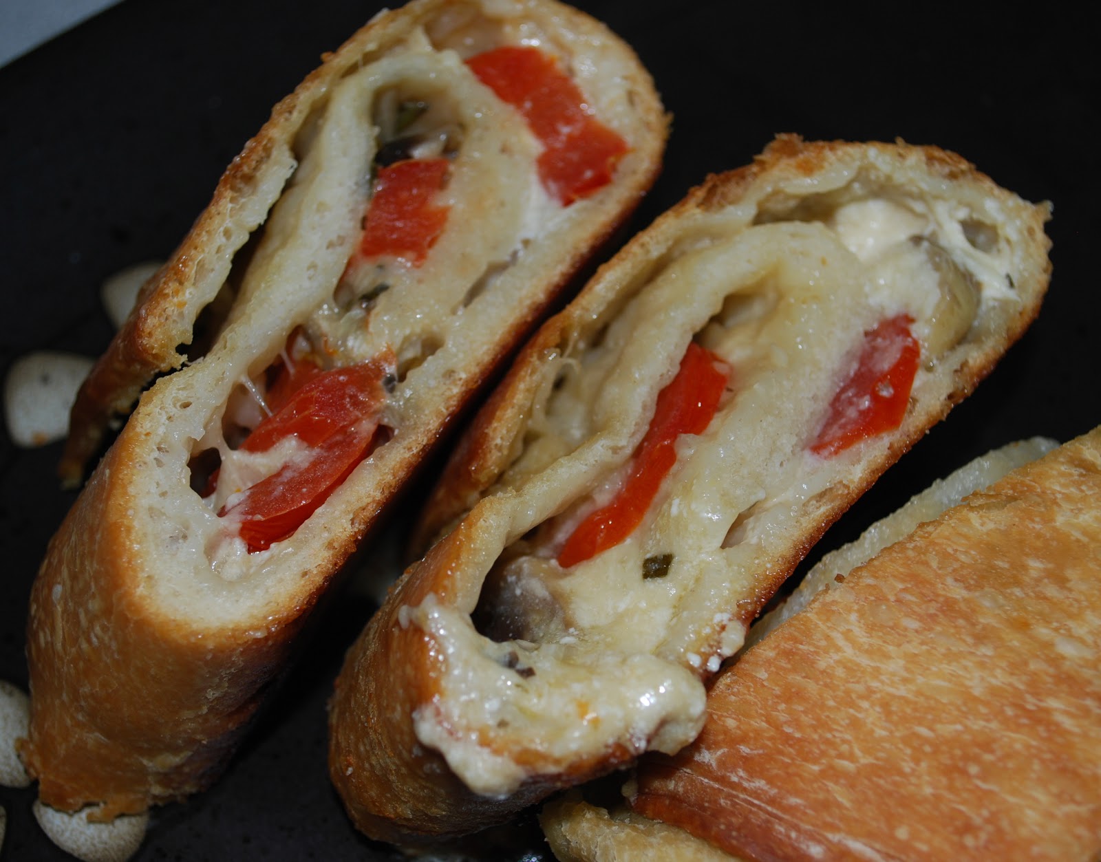Carrie's Experimental Kitchen Mushroom, Tomato & Goat Cheese Stuffed Bread