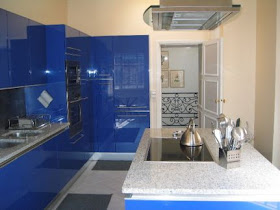 Dark Blue Kitchen Cabinets Design