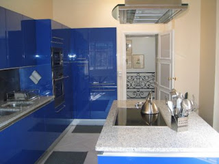 Dark Blue Kitchen Cabinets Design