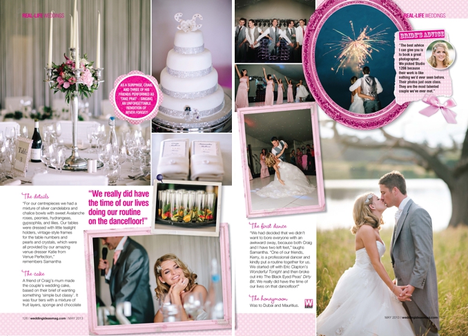 STUDIO 1208 feature in Wedding Ideas Magazine May 2013