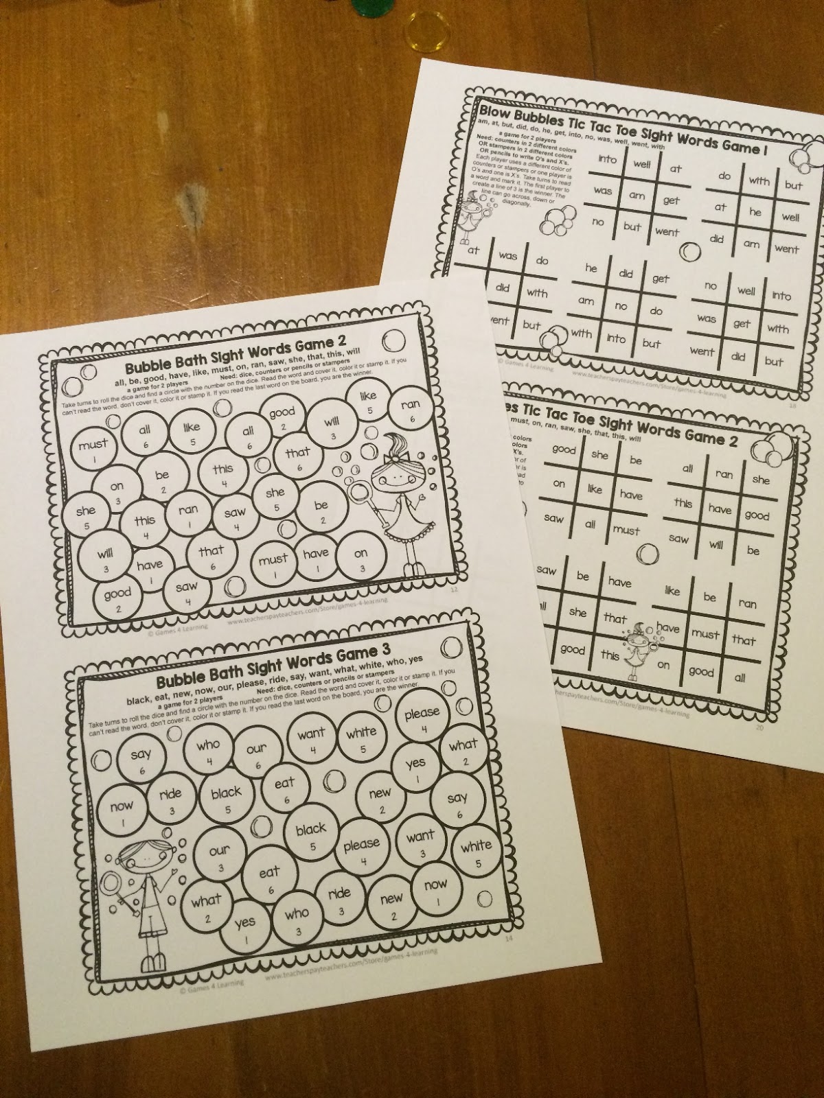 Fun Games 4 Learning: Sight Word Games