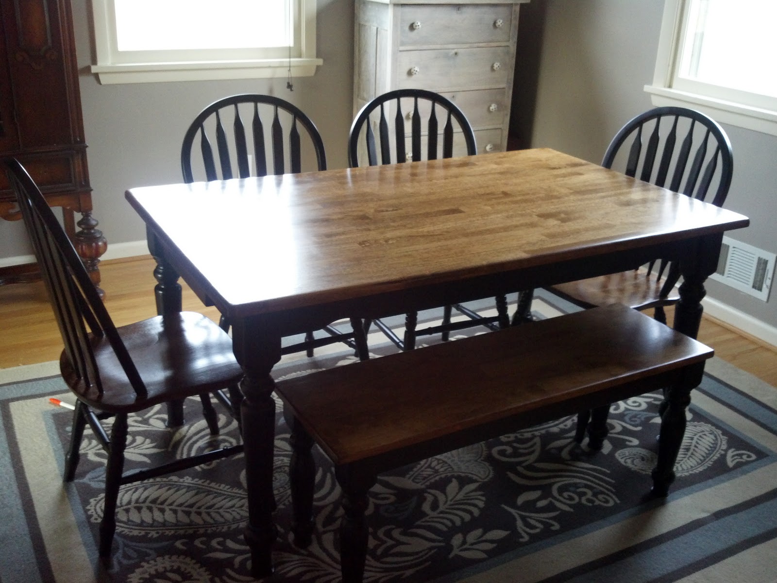 the shining garden Farm Table Redo!!!!
