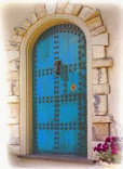 blue doorway