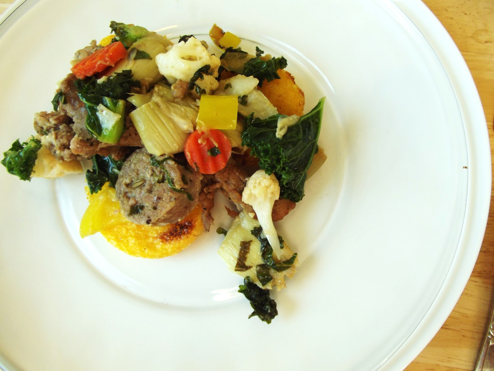 Recipe Sausage & Kale Over Polenta Fleur d'Elise Recipe Sausage