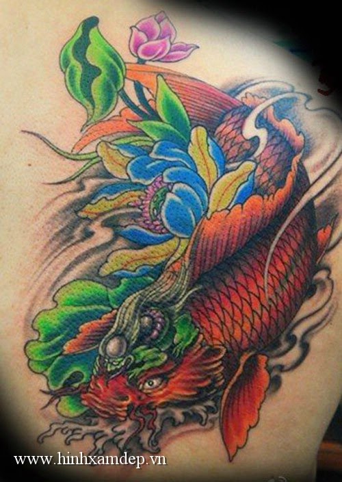 Hình xăm cá chép đẹp - 12