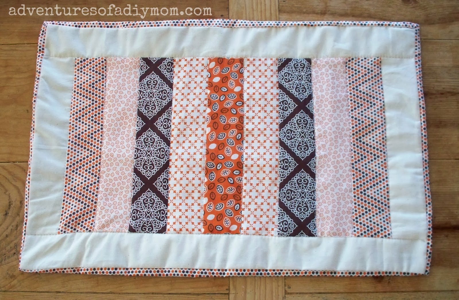 How to Make a Table Runner with Fabric Flowers Adventures of a DIY Mom