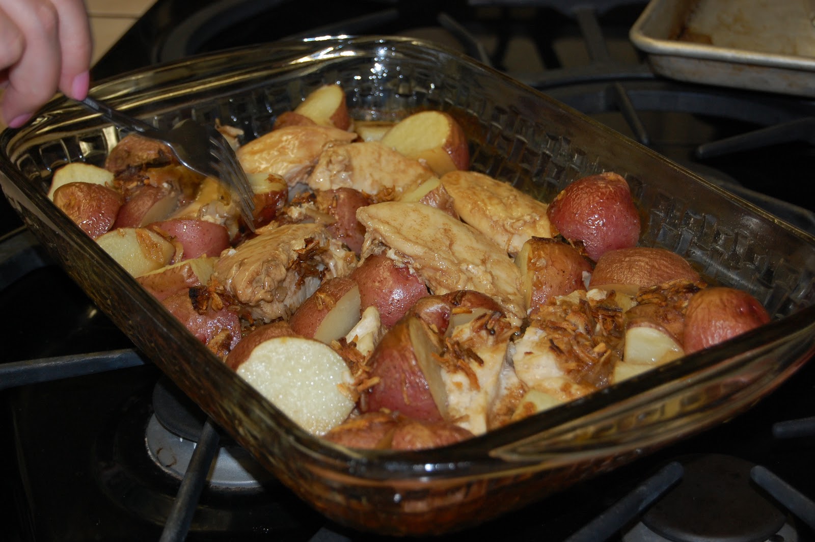 Tater Tots and TaTa's OnionRoasted Chicken & Potatoes