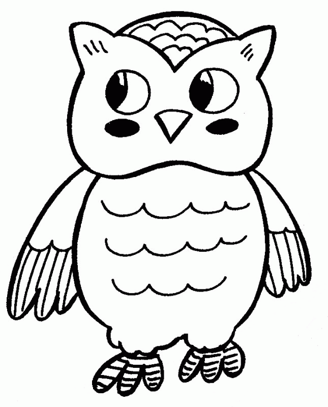 Kids Page: Owl Face Colouring Coloring Pages