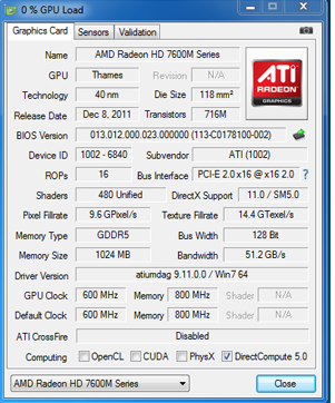    Amd Radeon Hd 7400m Series  Windows 7 -  8