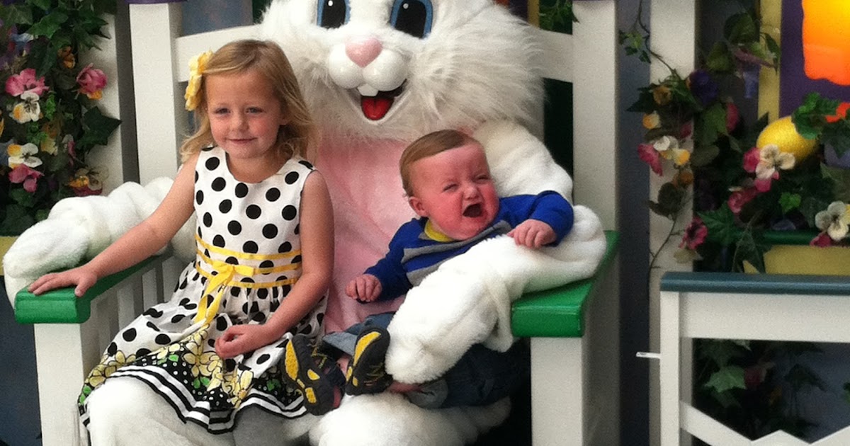 The Richey Family Visiting the Easter Bunny at the Mall