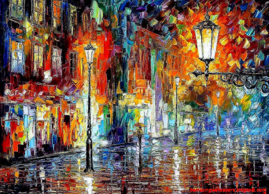 Abstract City Painting