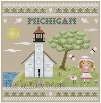 Golden Light Designs: Free Cross Stitch Pattern - 025-AL Proud Peacock