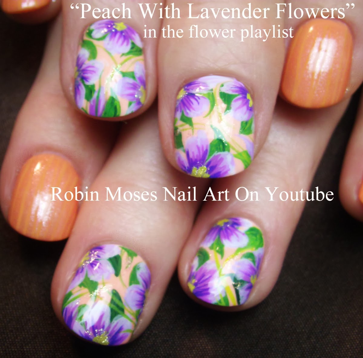 Robin Moses Nail Art "spring nail art" "peach nails" "nail art
