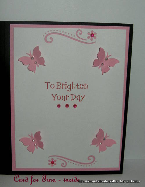 I'd rather be crafting: Card for my sister