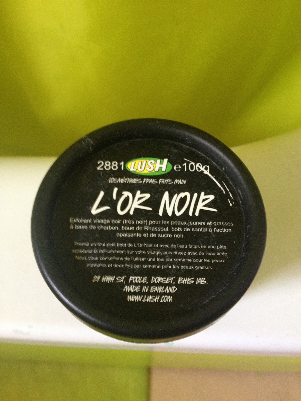 L'île au makeup [Soin visage] LUSH / L'Or Noir