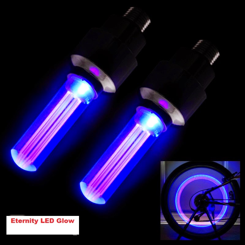 Led Light Up Glow Products 2 Pieces Colorful LED Flash Wheel Valve