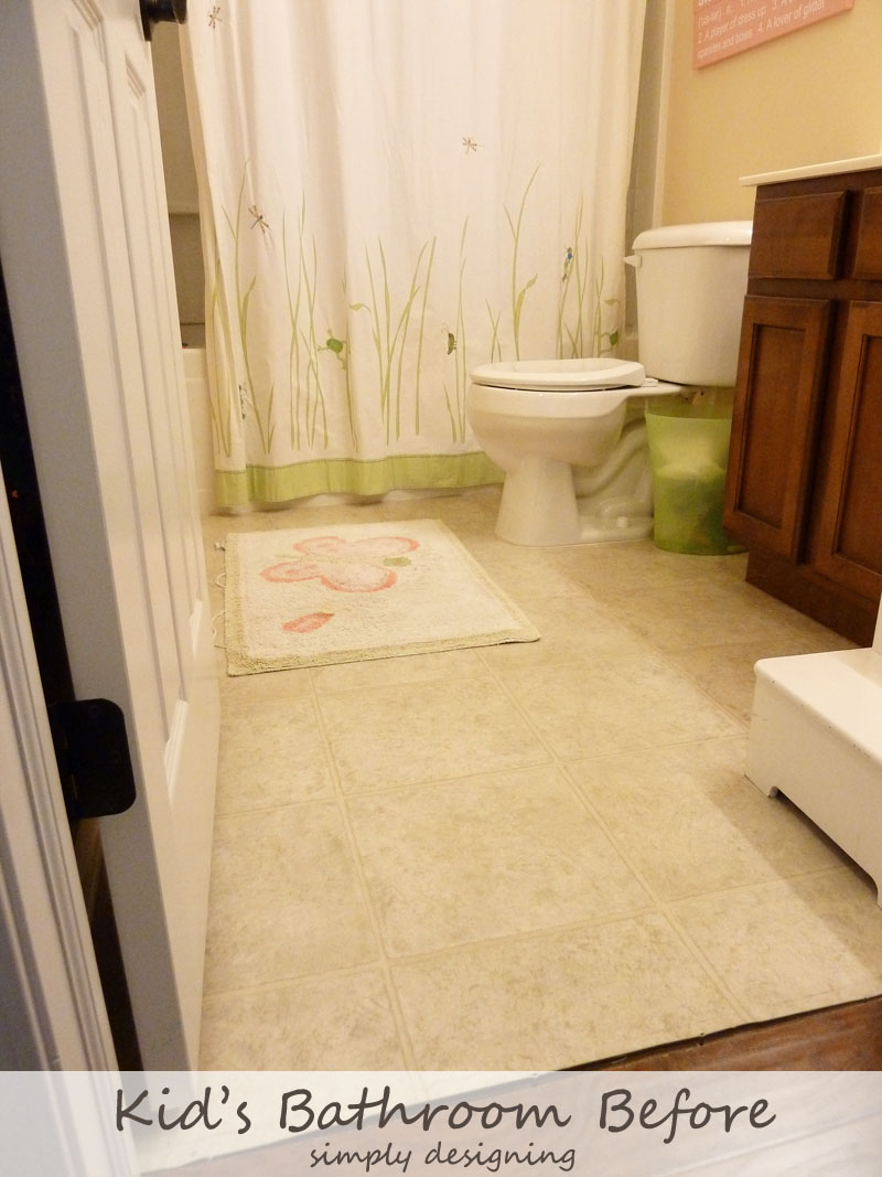 How to Install Tile: before photo | a complete tutorial for how to demo, prep, install concrete backer board and install tile | #diy #bathroom #tile #thetileshop @thetileshop