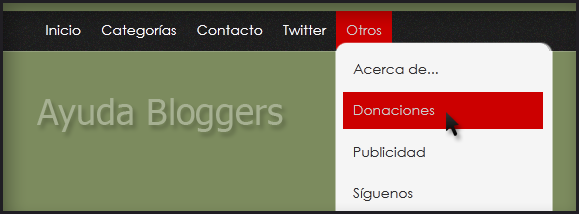 Menú desplegable animado con jQuery y CSS para Blogger