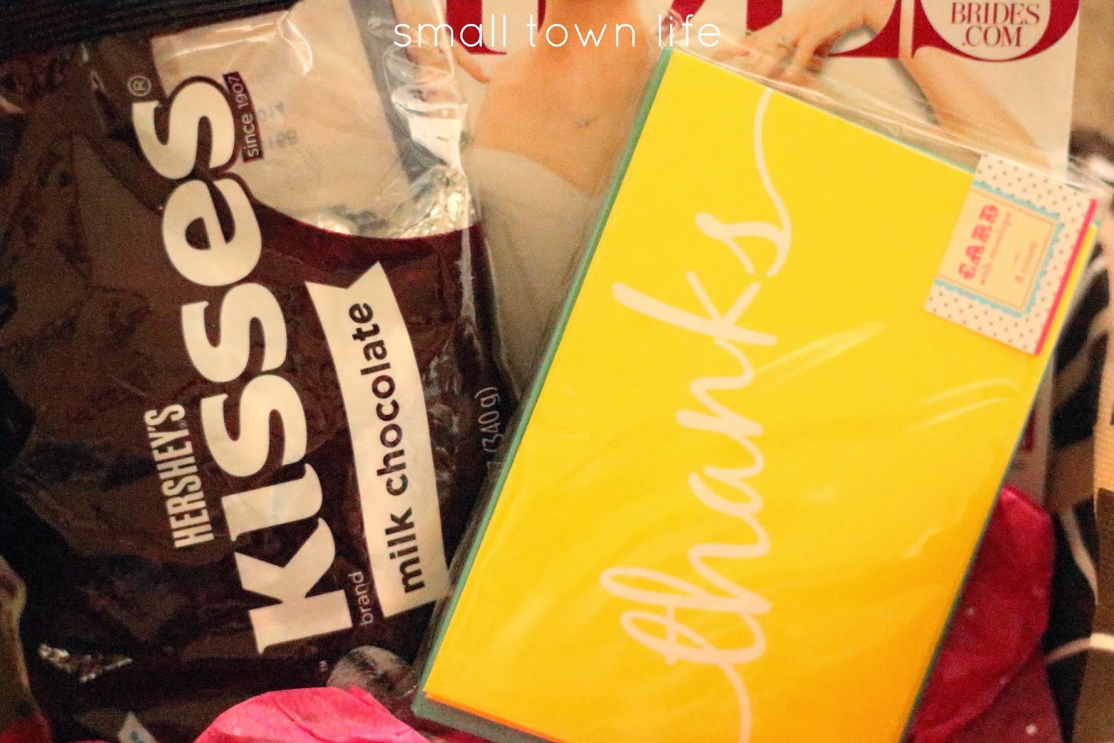 small town life: engagement gift basket