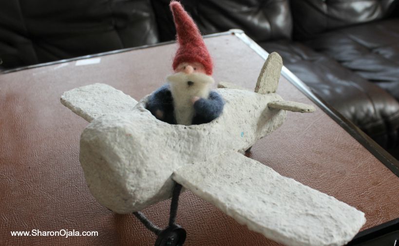 Homemade Obsessions Paper Mache Plane WIP